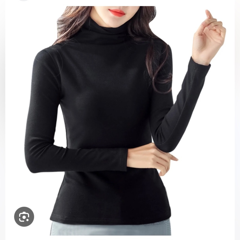 Women's Thermal Black Long Sleeve Top